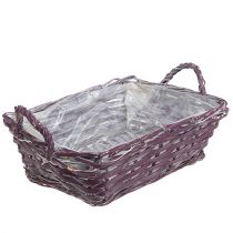 Panier carré 29cm x 23cm H10cm Violet