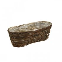 Panier à planter, décorations florales, panier en bois naturel L35cm 11,5cm