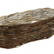 Panier à planter, décorations florales, panier en bois naturel L35cm 11,5cm