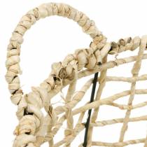 Article Panier de rangement en osier, lot de 2 paniers à poignées, décor naturel