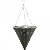 Panier feu tricolore sac pointu gris Ø35cm H37cm