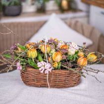 Panier bol, jardinière, panier en bois pour planter la nature L41cm H13,5