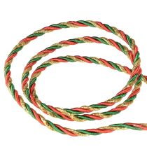 Article Cordon décoratif rouge vert or tricolore 3 mm 25 m