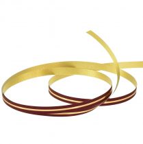 Article Ruban de curling ruban cadeau rouge avec rayures dorées 5mm 250m