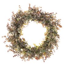 Article Couronne d'eucalyptus artificiel, décoration d'automne, ronde, 45 cm