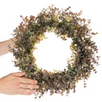Article Couronne d'eucalyptus artificiel, décoration d'automne, ronde, 45 cm