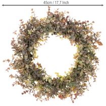 Article Couronne d'eucalyptus artificiel, décoration d'automne, ronde, 45 cm