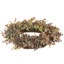 Article Couronne d'eucalyptus artificiel, décoration d'automne, ronde, 45 cm