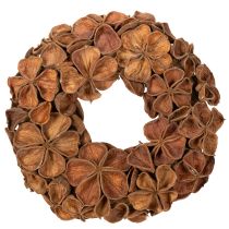 Article Couronne de lotus séché, couronne décorative de porte, 35 cm