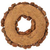Article Couronne de lotus séché, couronne décorative de porte, 35 cm