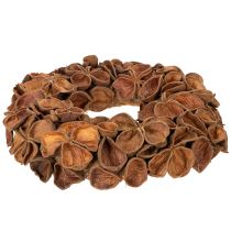 Article Couronne de lotus séché, couronne décorative de porte, 35 cm