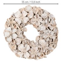 Article Couronne de lotus, décoration naturelle, fleurs séchées, 35 cm