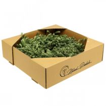 Article Couronne de Noël décorative en fleurs séchées vertes, couronne de porte en lin et herbes festives Ø34cm