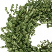 Article Couronne de Noël décorative en fleurs séchées vertes, couronne de porte en lin et herbes festives Ø34cm
