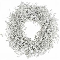 Article Couronne de Noël lin blanc couronne de fleurs séchées Ø34cm
