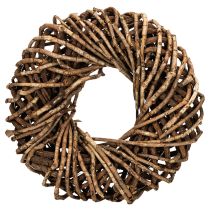 Article Couronne en brindilles naturelles, couronne ronde en rotin pour loisirs créatifs, 35 cm