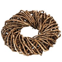 Article Couronne en brindilles naturelles, couronne ronde en rotin pour loisirs créatifs, 35 cm