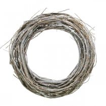 Article Couronne de couronne de saule Couronne déco de saule blanc naturel lavé Ø40cm