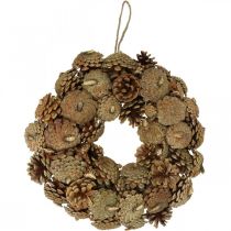 Couronne de porte couronne de pommes de pin naturel Ø30cm