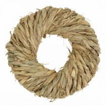 Couronne de paille tressée Ø19cm mini couronne déco couronne de porte naturelle