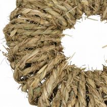 Couronne de paille tressée Ø35cm couronne décorative rustique nature