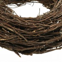 Couronne de Vigne Ø45cm Marron Couronne naturelle à décorer