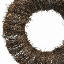 Couronne de vigne Grande couronne marron faite de pampres de vigne Couronne naturelle en bois Ø45cm