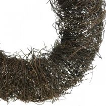 Couronne de vigne couronne marron foncé pour décoration murale couronne naturelle bois Ø35cm