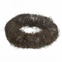 Article Couronne de vigne brun foncé, Ø35 cm, couronne naturelle, couronne de porte, décoration murale, couronne décorative en bois, couronne de printemps, couronne de l'Avent, couronne d'automne