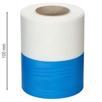 Article Ruban moiré bleu et blanc pour couronne 125 mm – Ruban de deuil et décoratif de haute qualité, ruban traditionnel élégant, rouleau de 25 m