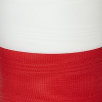 Article Rubans de couronne moirés blanc-rouge 100 mm