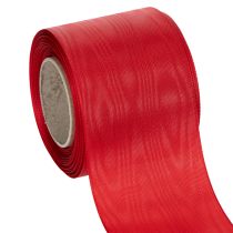 Article Ruban rouge pour couronne 75 mm x 25 m - Décoration florale funéraire, ruban résistant pour lettrage