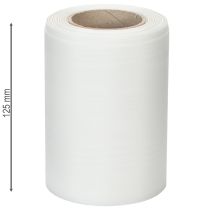 Article Ruban blanc pour couronne, 125 mm, 25 m, ruban décoratif pour cérémonie funéraire et décoration de tombe