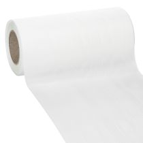 Article Ruban blanc pour couronne, 200 mm de large, rouleau de 25 m, ruban de deuil, ruban pour nœud, ruban décoratif pour compositions florales funéraires et autres occasions.