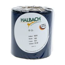 Article Ruban de deuil bleu satiné pour couronne, 100 mm x 25 m, décoration, écologique