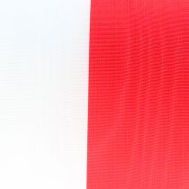 Article Rubans de couronne moiré blanc-rouge 150 mm