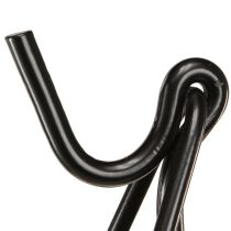 Article Porte-couronne sur pied avec crochet chevalet en métal noir H56cm