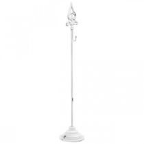 Article Porte-couronne blanc shabby chic 1 crochet H76cm