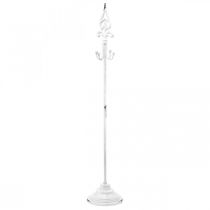 Article Porte-couronne Shabby Chic Blanc Support de couronne Métal 4 crochets H76cm