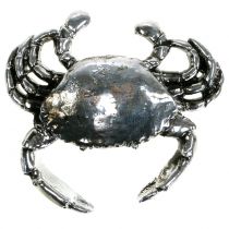 Article Crabe décoratif, argent antique, 12 cm