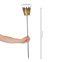 Article Couronne décorative sur bâtonnet, décoration vintage pour plantes en pot, 73 cm
