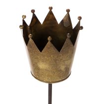 Article Couronne décorative sur bâtonnet, décoration vintage pour plantes en pot, 73 cm