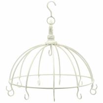 Article Couronne décorative avec crochet à suspendre blanc Ø29cm