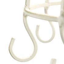 Article Couronne décorative avec crochet à suspendre blanc Ø29cm