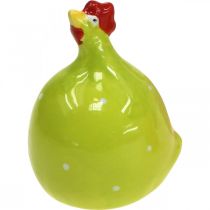 Figurine décorative en céramique poulet déco Pâques coloré assorti H6cm 6 pièces