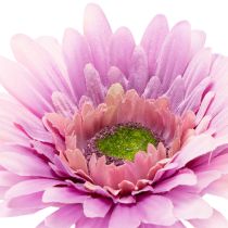 Article Gerberas artificiels pour jardin, violets, 47 cm, lot de 6