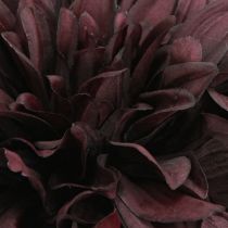 Article Dahlia artificiel à grandes fleurs bordeaux L58cm