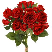 Article Roses Artificielles Décoratives Rouge Vif Ø4cm L45cm 3 pcs