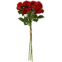 Article Roses décoratives artificielles rouge vif Ø4cm L45cm 3 pcs