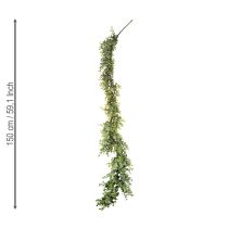 Article Guirlande d'eucalyptus artificiel, guirlande décorative, verte, 150 cm